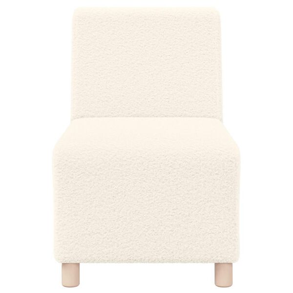 vidaXL Canapé modulaire sans accoudoirs Crème 55 cm Tissu imitation laine bouclée