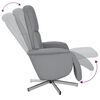 vidaXL Fauteuil inclinable avec repose-pieds gris clair tissu