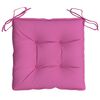 vidaXL Coussins de chaise lot de 6 rose 40x40x7 cm tissu