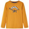 T-shirt enfants &agrave; manches longues ocre fonc&eacute; 92