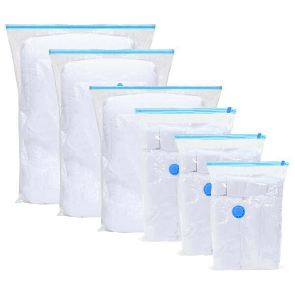 vidaXL Sacs de rangement 5 pcs Transparent et Bleu 130 x 100 cm