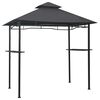 vidaXL Belv&eacute;d&egrave;re de barbecue 240x150x255 cm Anthracite Acier