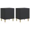 vidaXL Cabinet de chevet 2 pcs Noir 43 x 34,5 x 50 cm