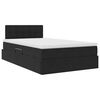 vidaXL Lit de Rangement avec matelas Noir 120 x 190 cm Velours