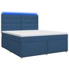 vidaXL Lit boxspring avec matelas Bleu 140 x 200 cm Tissu