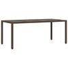 vidaXL Ensemble &agrave; manger de jardin et coussins 9 pcs marron poly rotin