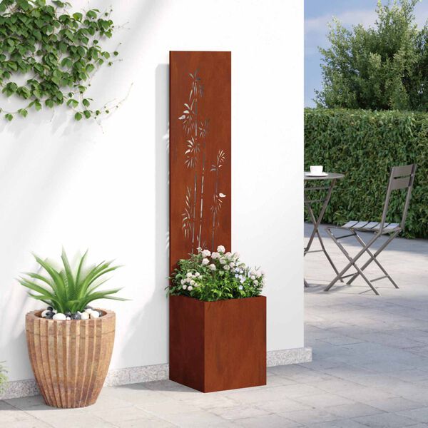 vidaXL &Eacute;cran de confidentialit&eacute; de jardin Rouill&eacute; 32 x 32 x 150 cm