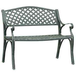 vidaXL Banc de jardin 102 cm Aluminium coul&eacute; Vert