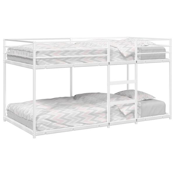 vidaXL Lit superpos&eacute; sans matelas blanc 100x190 cm acier