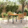 vidaXL Ensemble de salle &agrave; manger pour jardin 5 pcs Beige et Marron