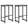 vidaXL Tabouret de bar 2 pc Ch&ecirc;ne artisanal 40 x 32 x 64 cm