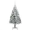 vidaXL Sapin de No&euml;l artificiel Blanc 180 cm PVC, Acier et Plastique
