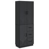 vidaXL Ensemble de Meubles 2 pc Noir Bois d'ing&eacute;nierie