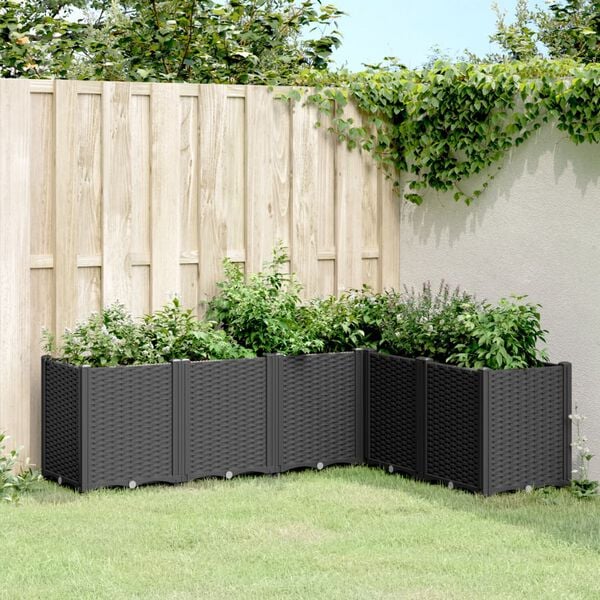 vidaXL Jardini&egrave;re noir 160x120x53 cm polypropyl&egrave;ne