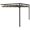 vidaXL Chapiteau mural de jardin auvent r&eacute;tractable 3x3m Taupe 180g/m&sup2;