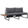 vidaXL Canap&eacute; de jardin Anthracite 200,5 x 70 x 85,5 cm Acier
