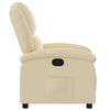 vidaXL Fauteuil inclinable cr&egrave;me tissu