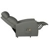 vidaXL Fauteuil de massage Gris Similicuir