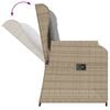 vidaXL Salon de jardin avec coussins 3 pcs beige r&eacute;sine tress&eacute;e
