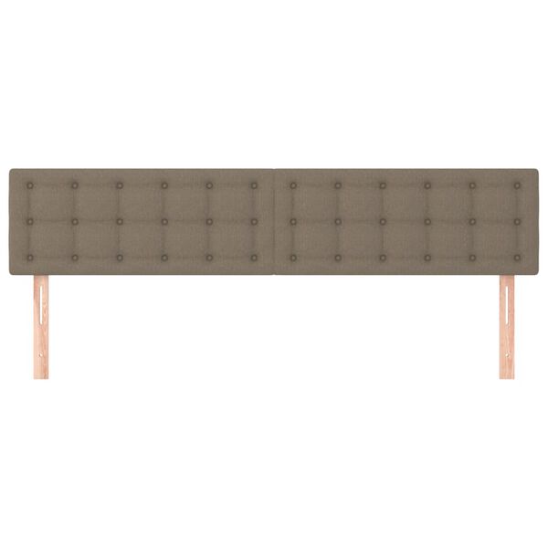 vidaXL T&ecirc;tes de lit Taupe 200x5x78/88 cm Tissu