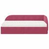 vidaXL Cadre de lit d'angle avec matelas 2 pcs Rouge Velours