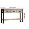 vidaXL Table console 130x30x76 cm Bois de manguier massif