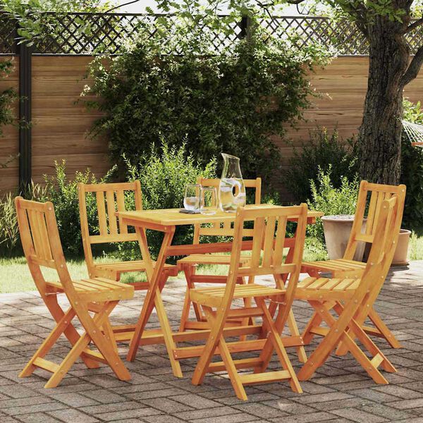Lot De 2 Chaises De Jardin En Acacia Massif VidaXL - Avec Coussins Crème, Dimensions 60.5x60.5x81 Cm