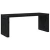 vidaXL Banc de jardin extensible noir 212,5x40,5x45 cm bois massif pin