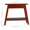 vidaXL Table console Marron classique 90x30x75 cm Bois d'acajou massif