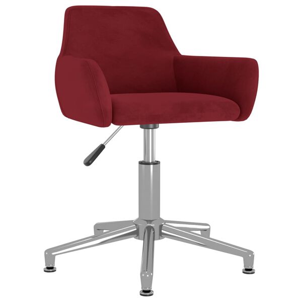vidaXL Chaises pivotantes &agrave; manger lot de 6 Rouge bordeaux Velours