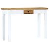 vidaXL Table console Blanc et marron 110x35x75 cm Bois manguier massif