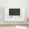 vidaXL Ensemble meuble TV 6 pcs Blanc brillant Bois d'ing&eacute;nierie