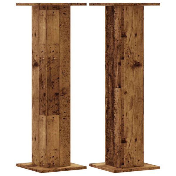 vidaXL Supports pour plantes 2 pcs vieux bois bois d'ing&eacute;nierie