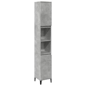 vidaXL Armoire de salle de bain gris b&eacute;ton 30x30x190 cm