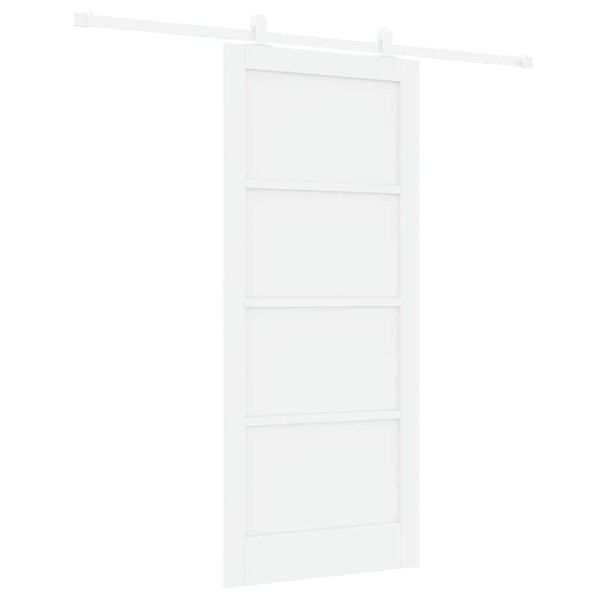vidaXL Porte coulissante ORKDAL Blanc 86 x 198,5 cm Pin massif