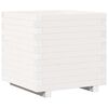 vidaXL Jardini&egrave;re blanc 50x50x49,5 cm bois de pin massif