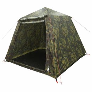 vidaXL Tente de p&ecirc;che &agrave; lib&eacute;ration rapide 4 personnes Camouflage L&eacute;ger