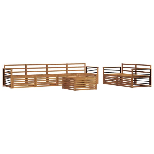 vidaXL Ensemble de canap&eacute;s d'ext&eacute;rieur 7 pcs Naturel