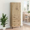 vidaXL Haut Armoire Montage mural Ch&ecirc;ne artisanal 69,5 x 34 x 180 cm