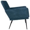 vidaXL Banc Bleu 108x79x79 cm Velours