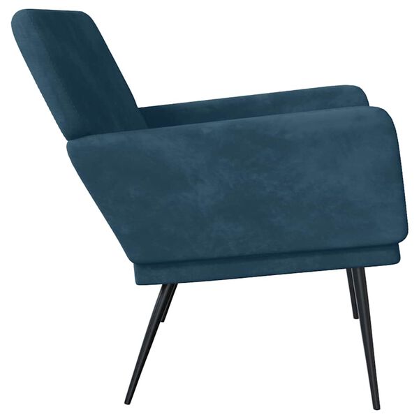 vidaXL Banc Bleu 108x79x79 cm Velours