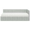 vidaXL Cadre de lit d'angle avec matelas 2 pcs Gris clair Velours
