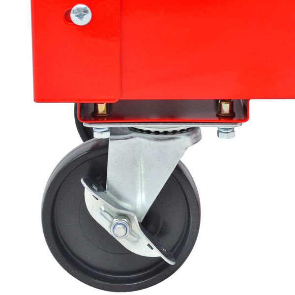 vidaXL Chariot &agrave; outils Rouge 70.5 x 37 x 71 cm Acier
