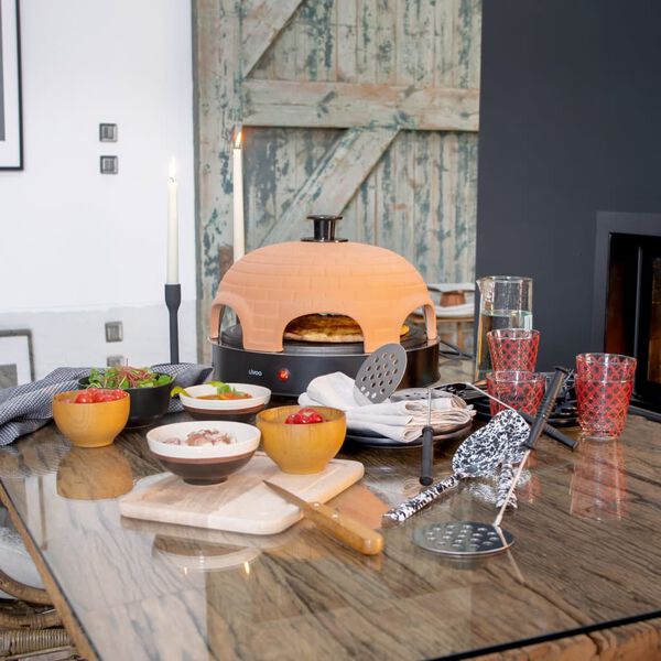 Livoo Appareil &agrave; pizza 6 personnes 1200 W Noir