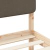 vidaXL Cadre de lit avec t&ecirc;te de lit rembourr&eacute;e Taupe 200 x 200 cm