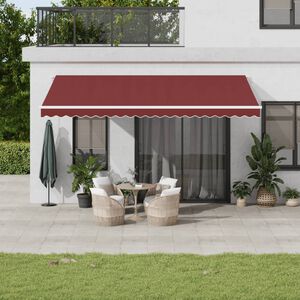 vidaXL Auvent r&eacute;tractable automatique bordeaux 500x350 cm