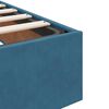 vidaXL Cadre de lit ottoman avec matelas bleu fonc&eacute; 90x200 cm velours