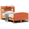 vidaXL Lit biblioth&egrave;que sans matelas cire marron 135x190 cm pin massif