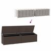 vidaXL Bo&icirc;te de rangement de jardin marron 220x50x58 cm r&eacute;sine tress&eacute;e