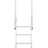 vidaXL Échelle de quai à 3 marches Argent 58 x 77 x 144 cm Aluminium
